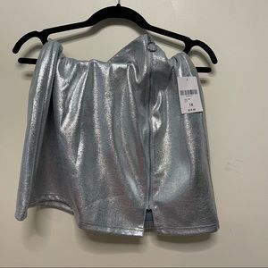 Silver metallic skirt